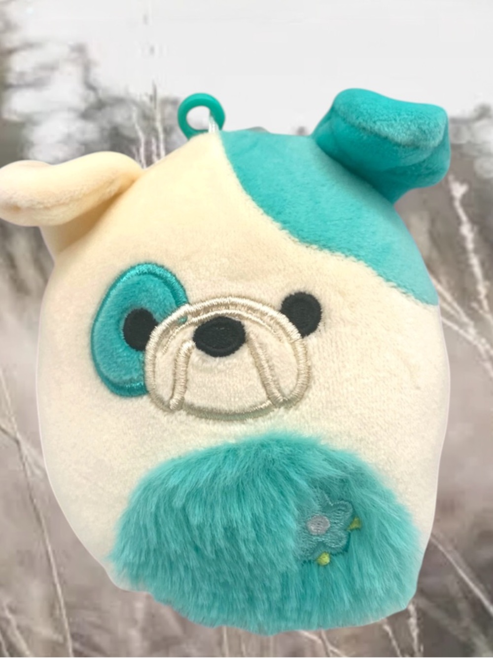 Squishmallows 3.5" Easter Clip-On Reynolds the Bulldog